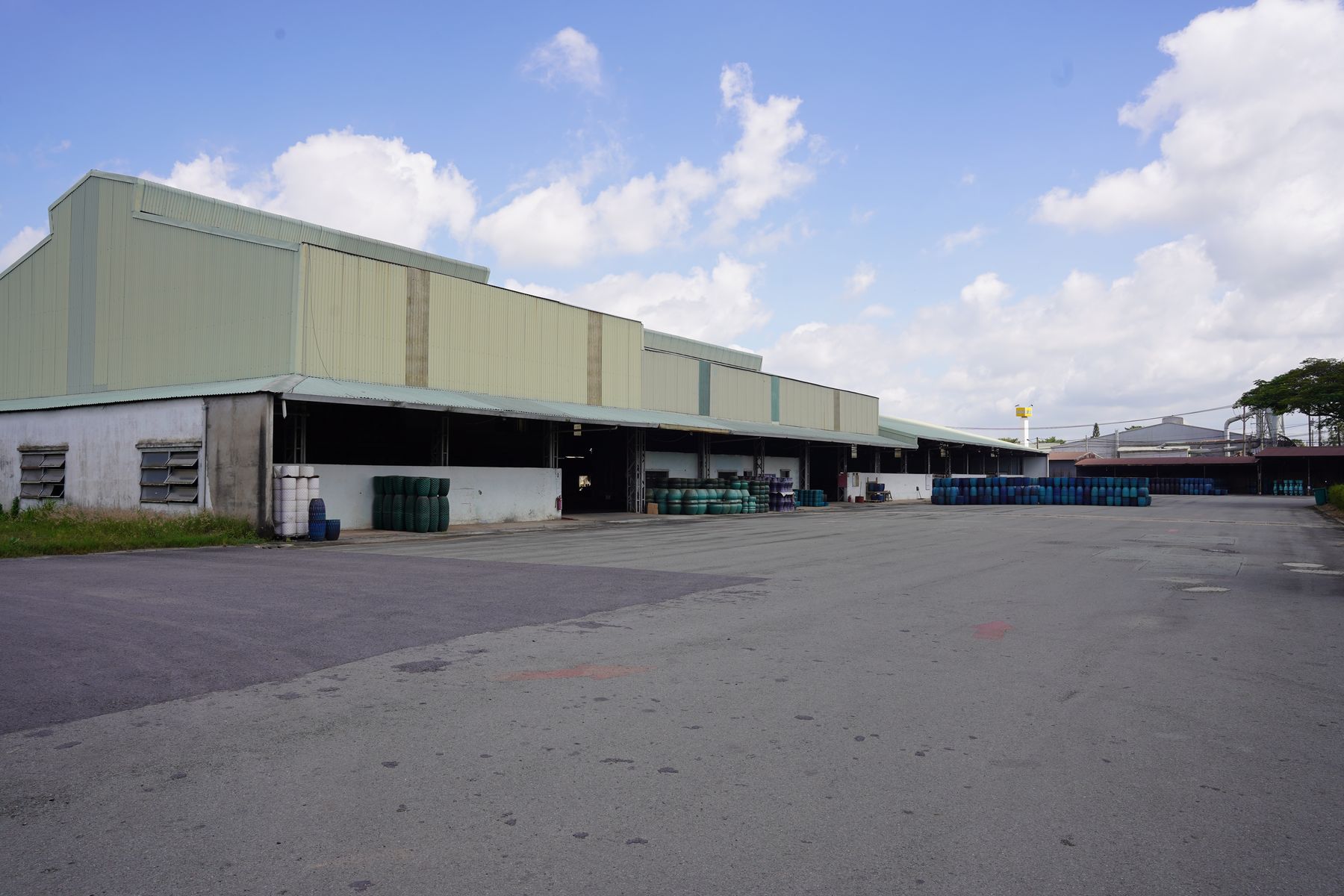 The warehouse seen from the yard, TNL & Son factory, Binh Duong, Vietnam