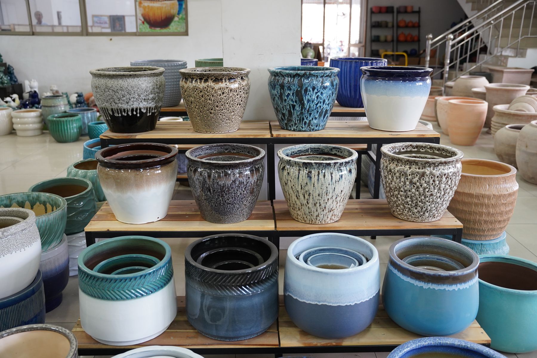 Gas Kiln example 6, Vietnamese ceramic planter