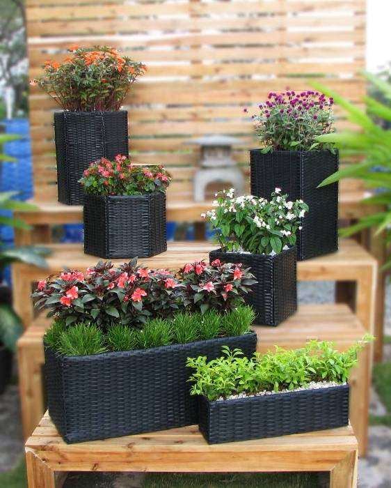Poly Rattan planters manufactured by TNL & Son, Vietnam